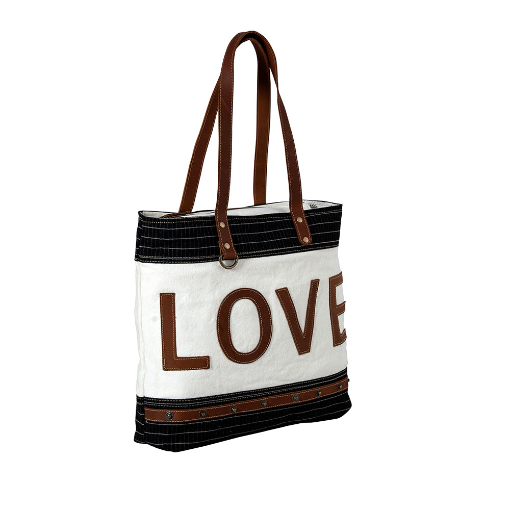 Myra Letters of Love Tote Bag