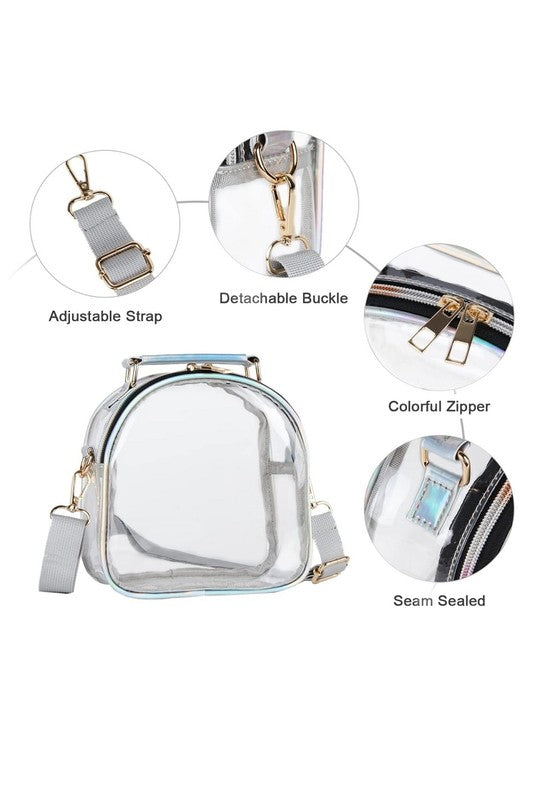 Stadium clear crossbody jelly bag